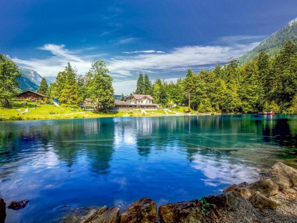 Edelweiss 4 Zi Ferienwohnung In Landhaus Frutigen Exteriör bild